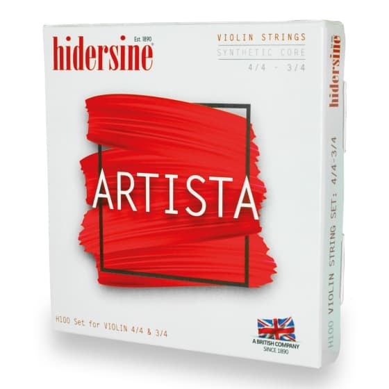 סט מיתרים לכינור Hidersine Artista – ליבה סינתטית – גודל 4/4–3/4